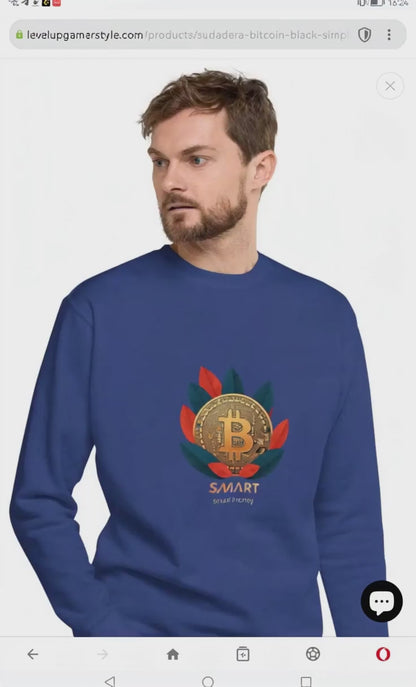 "BITCOIN BLACK HOODIE – Minimalist Crypto Sweatshirt (Unisex Heavyweight)"  "SUDADERA BITCOIN BLACK – Estilo Minimalista Crypto (Unisex, Tela Gruesa)"