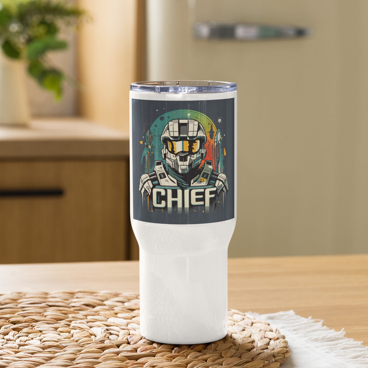 Spartan Travel mug with a handle