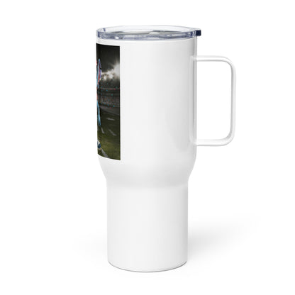 Travel mug with a handle