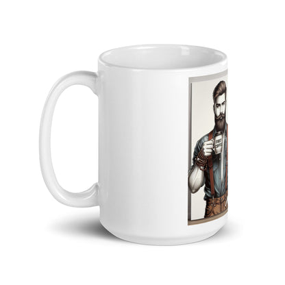 Coffe & Friends Taza blanca brillante