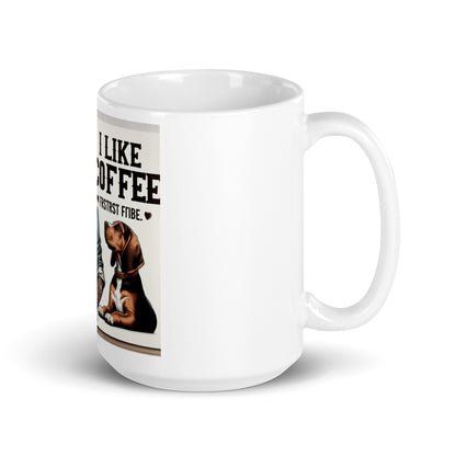 Coffe & Friends Taza blanca brillante